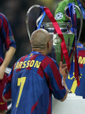 NIKE HENRIK LARSSON FC BARCELONA 20TH ANNIVERSARY MASHUP UEFA CHAMPIONS LEAGUE HOME JERSEY 1999 -2019 7