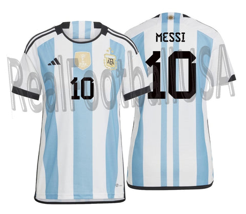 ADIDAS LIONEL MESSI ARGENTINA WOMEN'S HOME JERSEY WINNERS FIFA WORLD CUP 2022 1