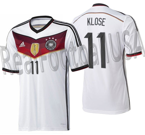 ADIDAS MIROSLAV KLOSE GERMANY HOME JERSEY FIFA WORLD CUP 2014 WINNERS 1