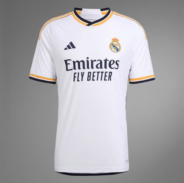 Adidas Real Madrid Long Sleeve Karim Benzema Home Jersey w/ Champions League + Club World Cup Patches 23/24 (White) Size M