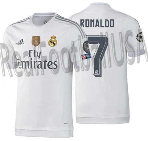 ADIDAS CRISTIANO RONALDO REAL MADRID UEFA CHAMPIONS LEAGUE HOME JERSEY 2015/16 1