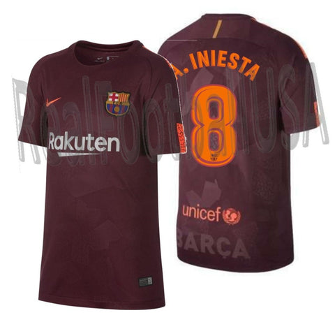 NIKE ANDRES INIESTA FC BARCELONA THI 1RD YOUTH JERSEY 2017/18