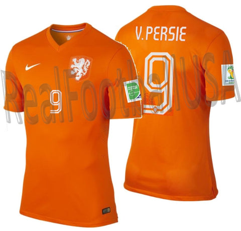 NIKE ROBIN VAN PERSIE NETHERLANDS AUTHENTIC MATCH HOME JERSEY FIFA WORLD CUP 2014 1