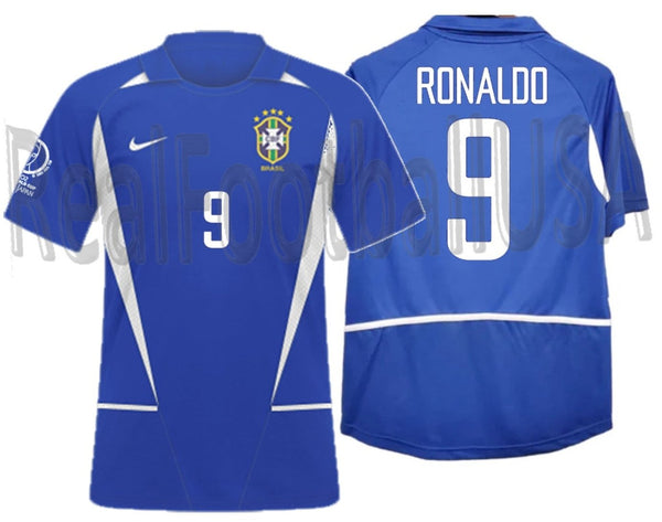 NIKE RONALDO BRAZIL AWAY JERSEY FIFA WORLD CUP 2002 WINNERS