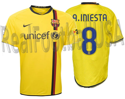 NIKE ANDRES INIESTA FC BARCELONA AWAY JERSEY 2008/09 1