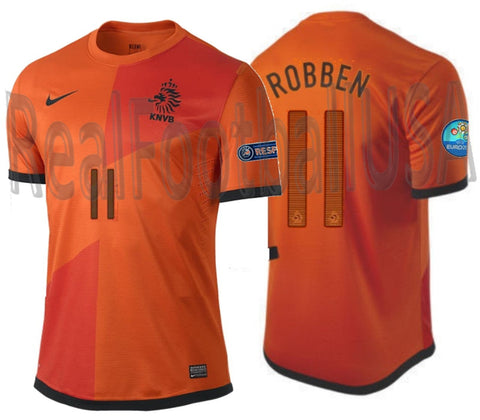 NIKE ARJEN ROBBEN NETHERLANDS AUTHENTIC MATCH HOME JERSEY EURO 2012 1