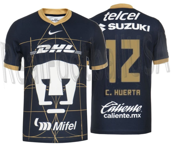 NIKE CESAR HUERTA PUMAS UNAM AWAY JERSEY 2024 25 REALFOOTBALLUSA.NET