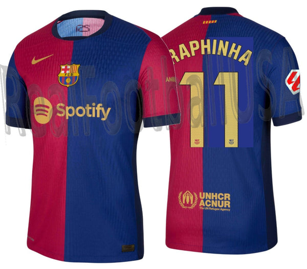 NIKE RAPHINHA FC BARCELONA ADV MATCH HOME JERSEY 2024/25