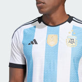 ADIDAS LIONEL MESSI ARGENTINA AUTHENTIC MATCH 3 STARS HOME JERSEY 2023 3