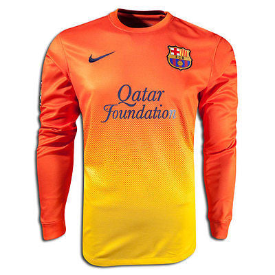 NIKE ANDRES INIESTA FC BARCELONA LONG SLEEVE AWAY JERSEY 2012/13