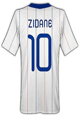 ADIDAS ZINEDINE ZIDANE FRANCE AWAY JERSEY FIFA WORLD