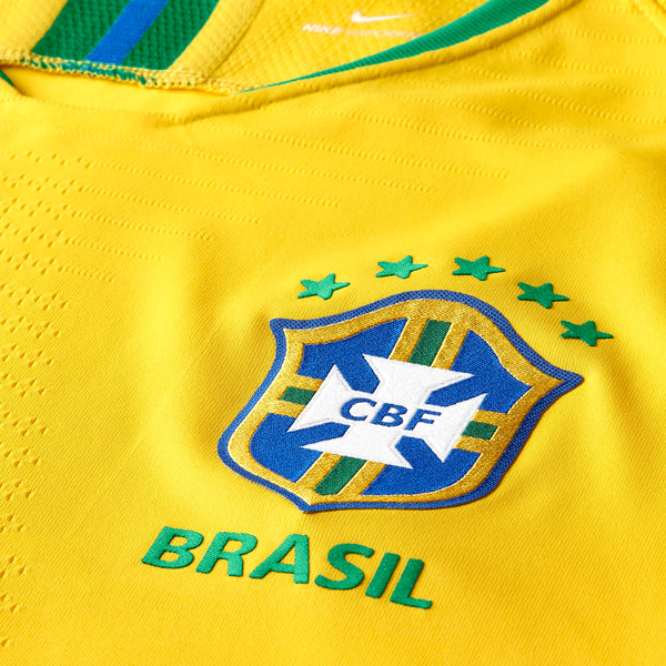 Nike Kinder Brasil CBF Stadium Home T-Shirt, Midwest Gold/Lucky