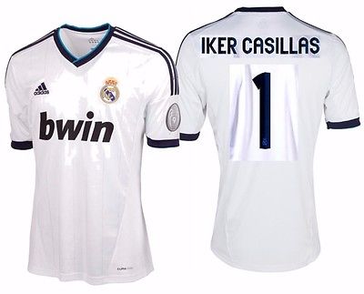 ADIDAS IKER CASILLAS REAL MADRID UEFA CHAMPIONS LEAGUE HOME JERSEY 2012/13