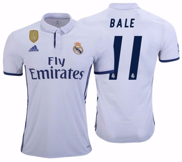 ADIDAS GARETH BALE REAL MADRID FIFA PATCH HOME JERSEY 2016/17. –