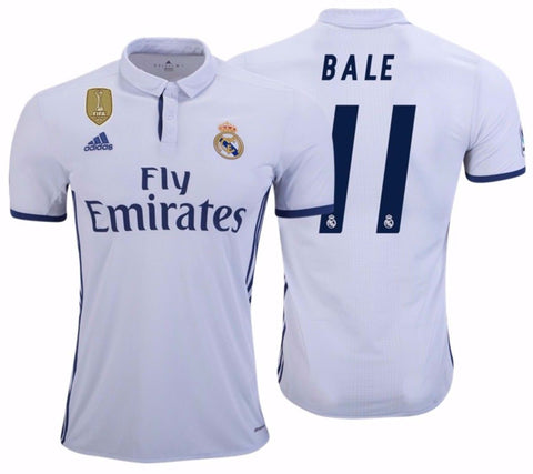 ADIDAS GARETH BALE REAL MADRID FIFA PATCH HOME JERSEY 2016/17.
