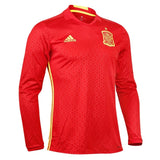 ADIDAS ANDRES INIESTA SPAIN LONG SLEEVE HOME JERSEY EURO 2016 PATCHES 4