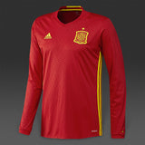 ADIDAS ANDRES INIESTA SPAIN LONG SLEEVE HOME JERSEY EURO 2016 PATCHES 2