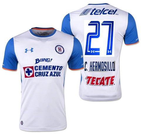 UA UNDER ARMOUR CARLOS HERMOSILLO CRUZ AZUL AWAY JERSEY 2015/16.