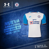 UA UNDER ARMOUR CHRISTIAN GIMENEZ CRUZ AZUL AWAY JERSEY 2015/16.