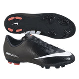 NIKE MERCURIAL VICTORY IV CR7 FG JR FIRM GROUND YOUTH SOCCER SHOES KIDS Black/White.
