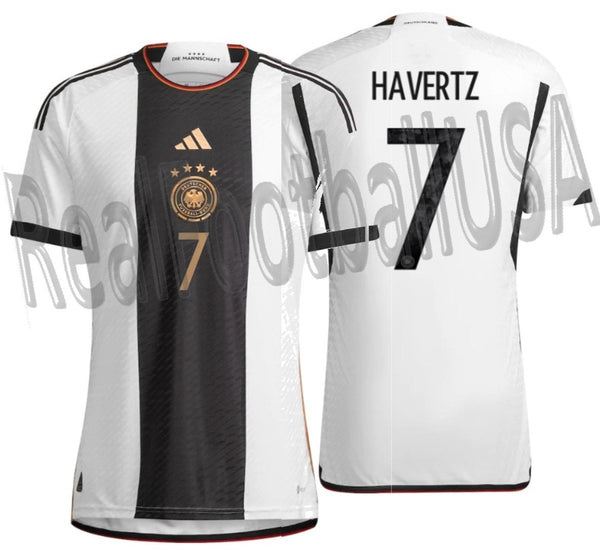 Germany Away Jersey 2022 World Cup Adidas Black M-XL Shirt Trikot #7  Havertz