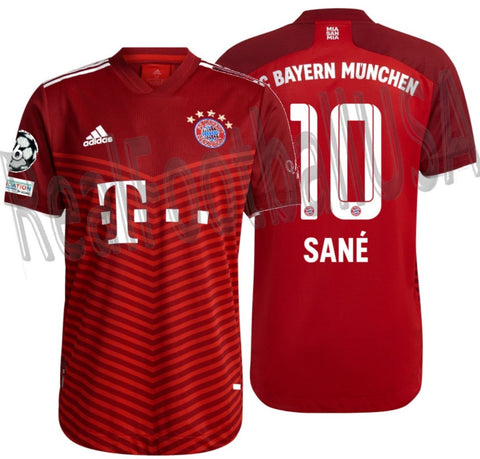 ADIDAS LEROY SANE BAYERN MUNICH AUTHENTIC UEFA CHAMPIONS LEAGUE MATCH HOME JERSEY 2021/22 1
