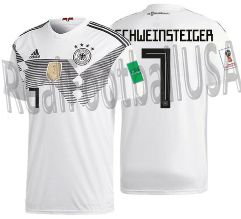 ADIDAS BASTIAN SCHWEINSTEIGER GERMANY HOME JERSEY FIFA WORLD CUP 2018 PATCHES 1