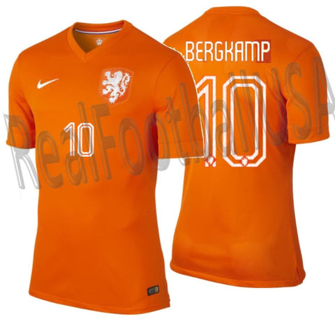 NIKE DENNIS BERGKAMP NETHERLANDS AUTHENTIC MATCH HOME JERSEY FIFA WORLD CUP 2014 0