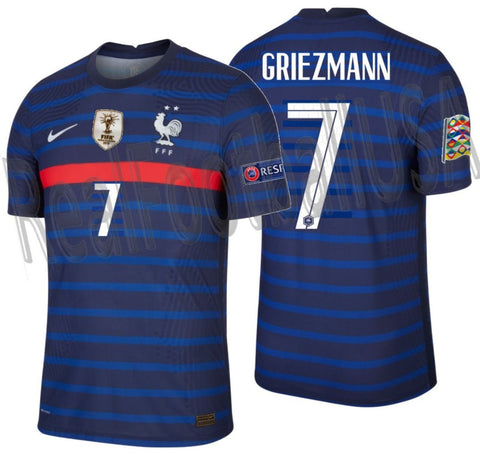 NIKE ANTOINE GRIEZMANN FRANCE VAPOR MATCH NATIONS LEAGUE HOME JERSEY 2020 2021 1