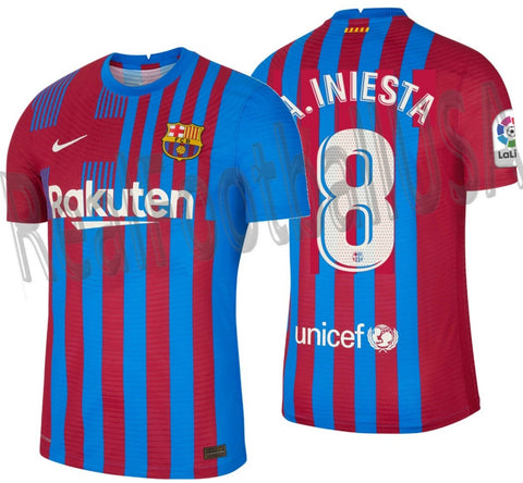 NIKE ANDRES INIESTA FC BARCELONA ADV VAPOR MATCH HOME JERSEY 2021/22 1