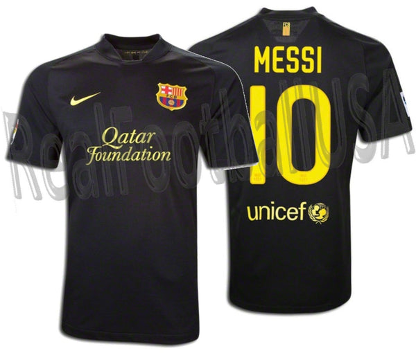Soccer Fc Barcelona Black Jersey Messi Lionel Messi Ansu Fati