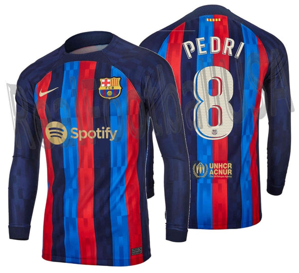 Pedri Barcelona Nike 2022/23 Home Replica Player Jersey - Blue