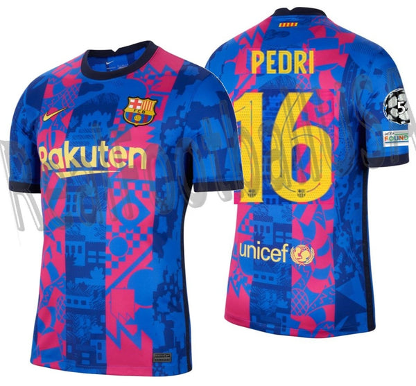 Women's Nike Blue Barcelona 2021/22 Third Breathe Stadium Replica Jersey