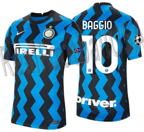 NIKE ROBERTO BAGGIO INTER MILAN UEFA CHAMPIONS LEAGUE HOME JERSEY 2020/21 1