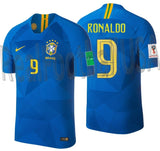 NIKE RONALDO BRAZIL VAPOR MATCH AWAY JERSEY FIFA WORLD CUP 2018 PATCHES 1