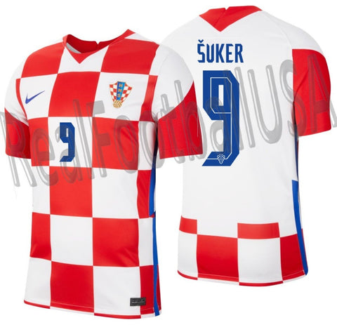 NIKE DAVOR SUKER CROATIA HOME JERSEY 2020 2021 1