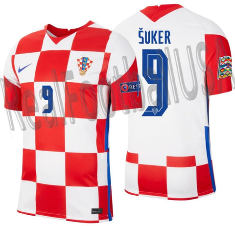 NIKE DAVOR SUKER CROATIA NATIONS LEAGUE HOME JERSEY 2020 2021 1