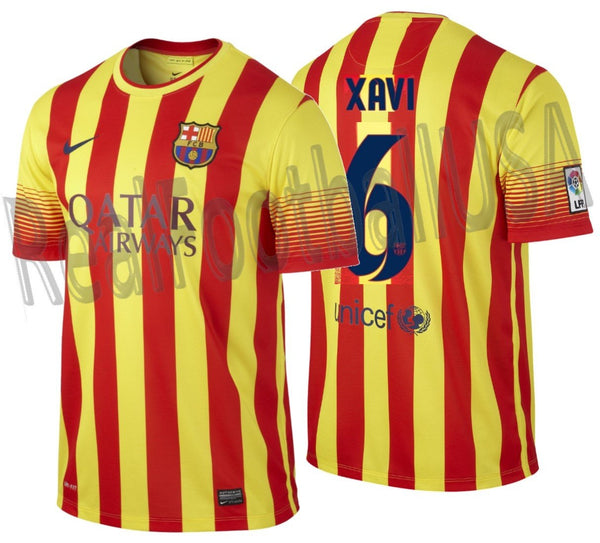 2011/12 Barcelona Away Jersey #6 Xavi Hernandez 2XL NIKE Soccer Black NEW