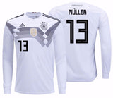 ADIDAS THOMAS MULLER GERMANY LONG SLEEVE HOME JERSEY FIFA WORLD CUP 2018