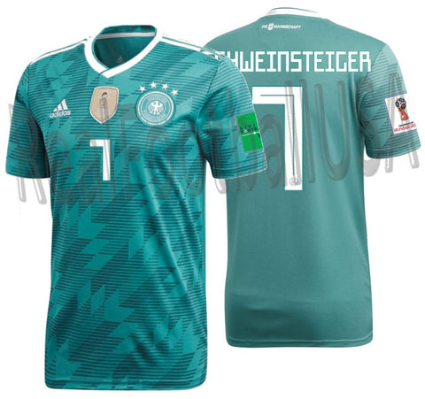 ADIDAS BASTIAN SCHWEINSTEIGER GERMANY AWAY JERSEY FIFA WORLD CUP 2018 PATCHES 1