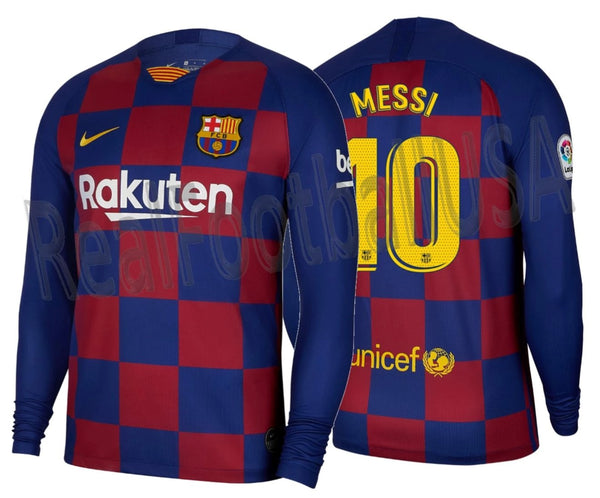 Shirts, Fc Barcelona Messi Soccer Jersey Blue Red Unicef