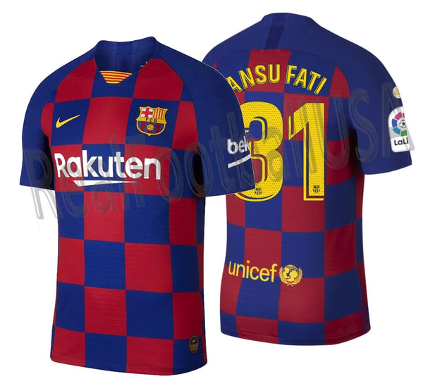 NIKE ANSU FATI FC BARCELONA AUTHENTIC VAPOR MATCH HOME JERSEY 2019