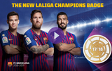 NIKE LUIS SUAREZ FC BARCELONA THIRD JERSEY 2018/19 LA LIGA WINNERS PATCH 4
