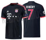 ADIDAS FRANCK RIBERY BAYERN MUNICH UEFA CHAMPIONS LEAGUE THIRD JERSEY 2015/16.