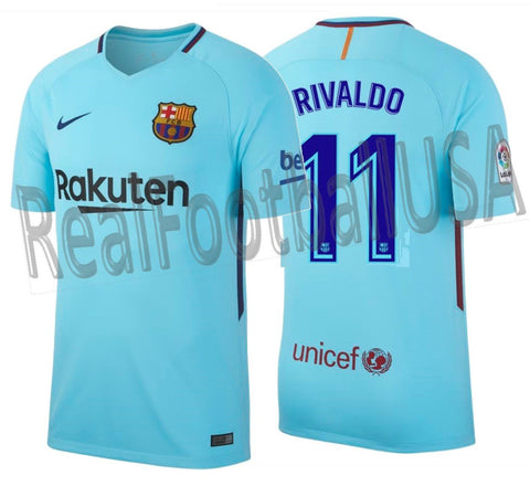 NIKE RIVALDO FC BARCELONA AWAY JERSEY 2017/18 1