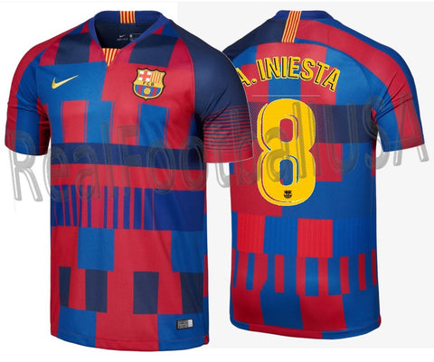 Nike Iniesta FC Barcelona Mashup Jersey 1999-2019 943025-456 