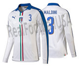 PUMA PAOLO MALDINI ITALY LONG SLEEVE AWAY JERSEY 2015/16.