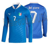 PUMA ALESSANDRO DEL PIERO ITALY PLAYER ISSUE LONG SLEEVE HOME JERSEY EURO 2012.