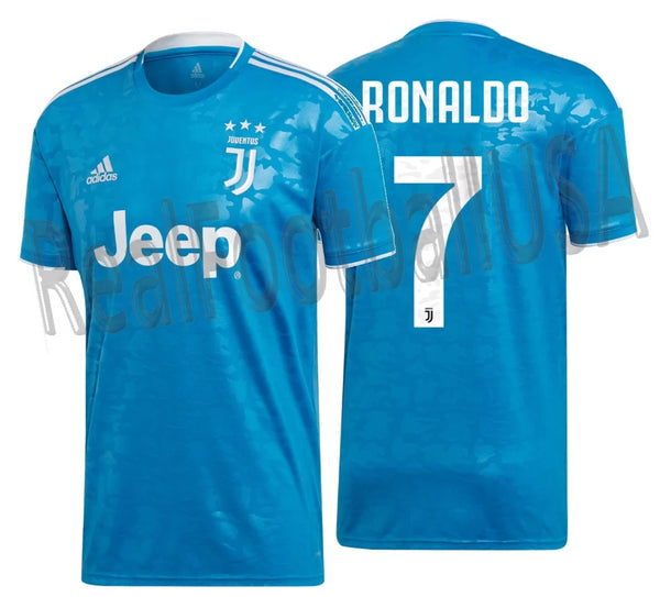Juventus 7 Ronaldo name and number home shirt 2019/20 Color White Name /  Number 7 - RONALDO