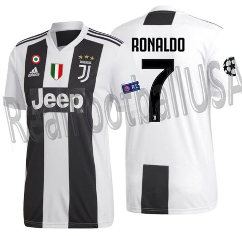 ADIDAS CRISTIANO RONALDO JUVENTUS UEFA CHAMPIONS LEAGUE HOME JERSEY 2018/19